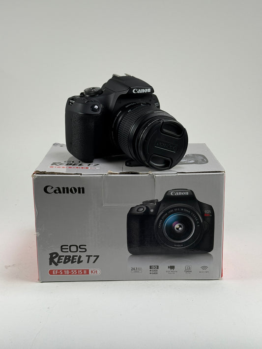 Canon EOD Rebel T7 24.1MP 18-55mm Lens DSLR Camera - Black kit