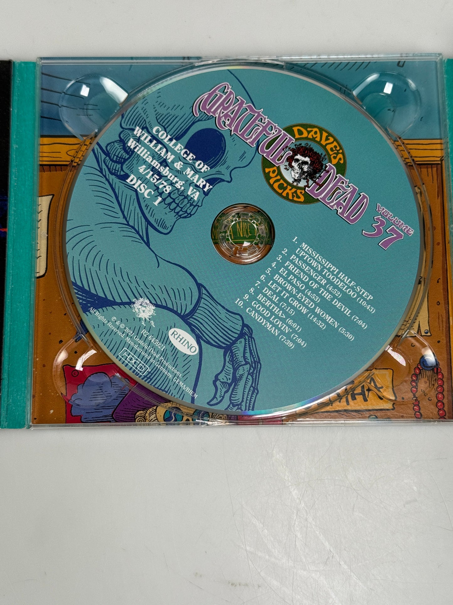 GRATEFUL DEAD Dave's Picks Vol 37 4/15/78 Williamsburg, VA