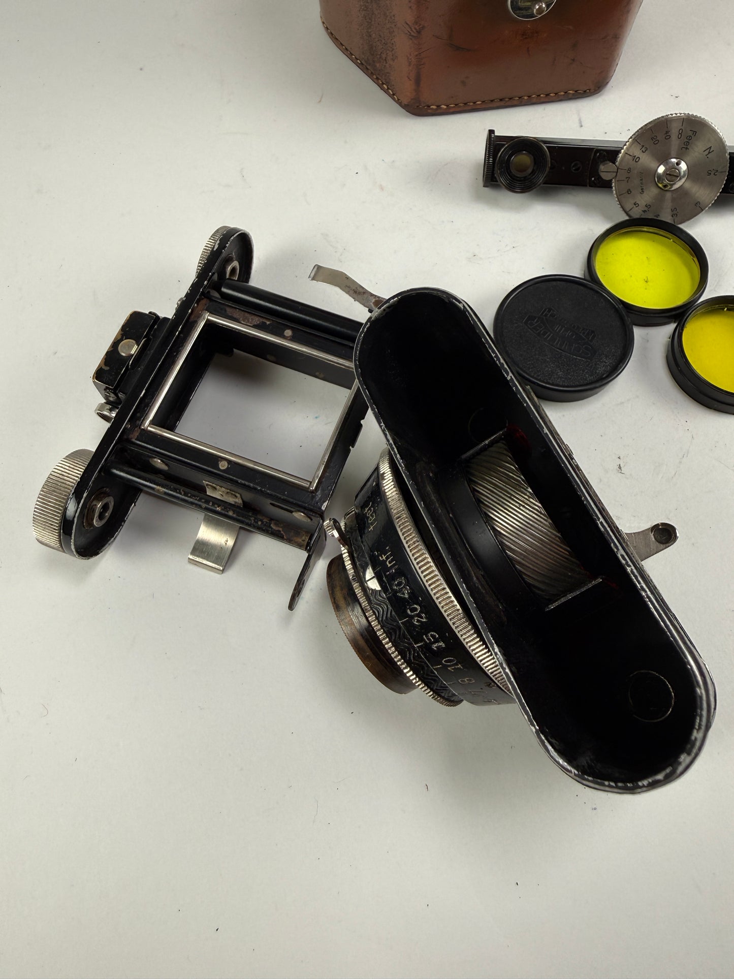 Kodak Nagel Pupille 127 Film Camera w Xenon 45mm f2 Lens Filters, case, leica FOFER