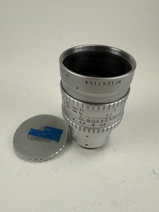 Angenieux Cine lens 50mm F1.5 lens Type S5 with caps RARE
