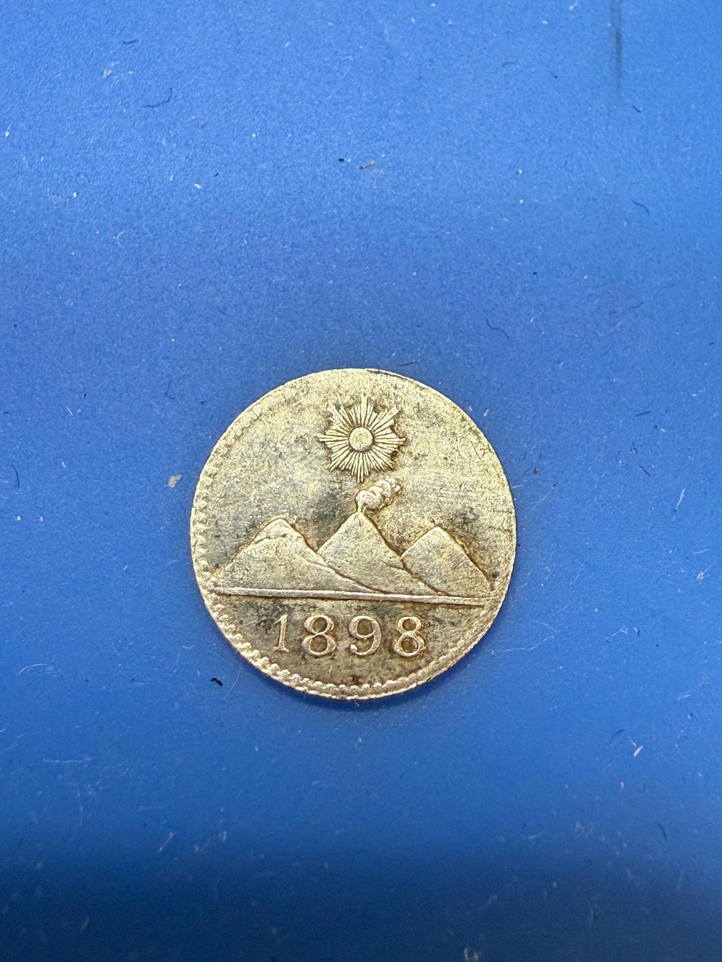 Guatemala 1898 1/4 Real silver coin