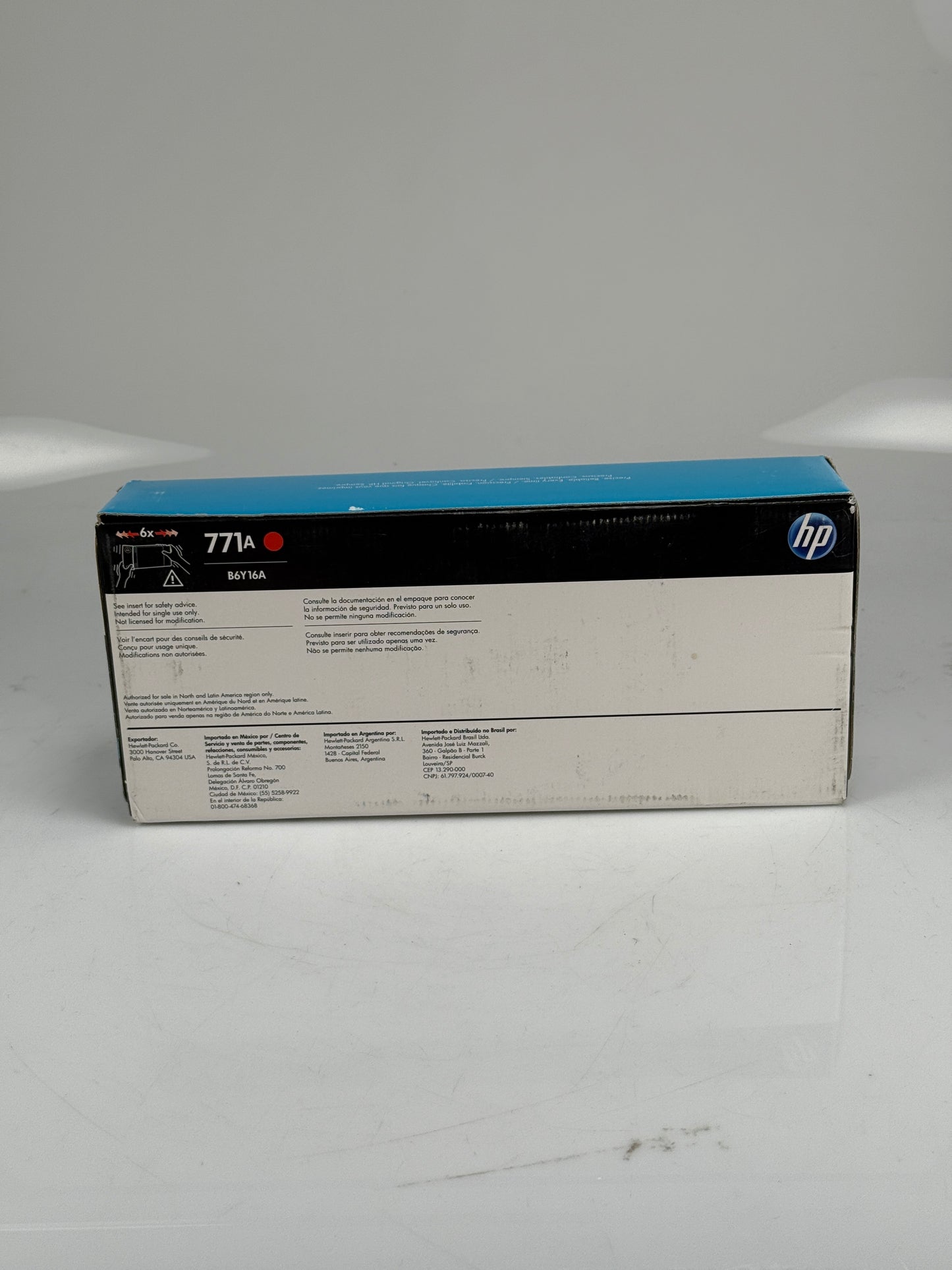 HP 771A Chromatic Red ink cartridge B6Y16A New  OEM Genuine Sealed- 2021