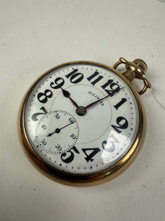 Illinois 21 Jewel 60 HR Bunn Special Gold filled Case Pocket Watch