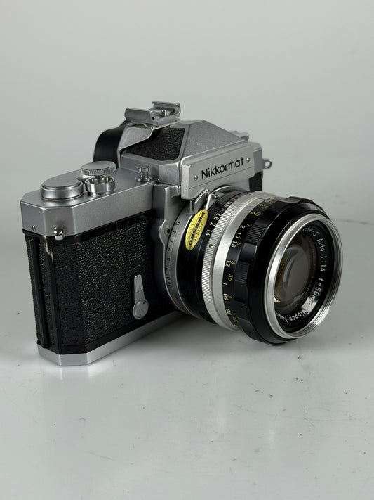 Nikon Nikkormat FT 35mm SLR Film Camera with Nikkor 50 f1.4 Lens kit