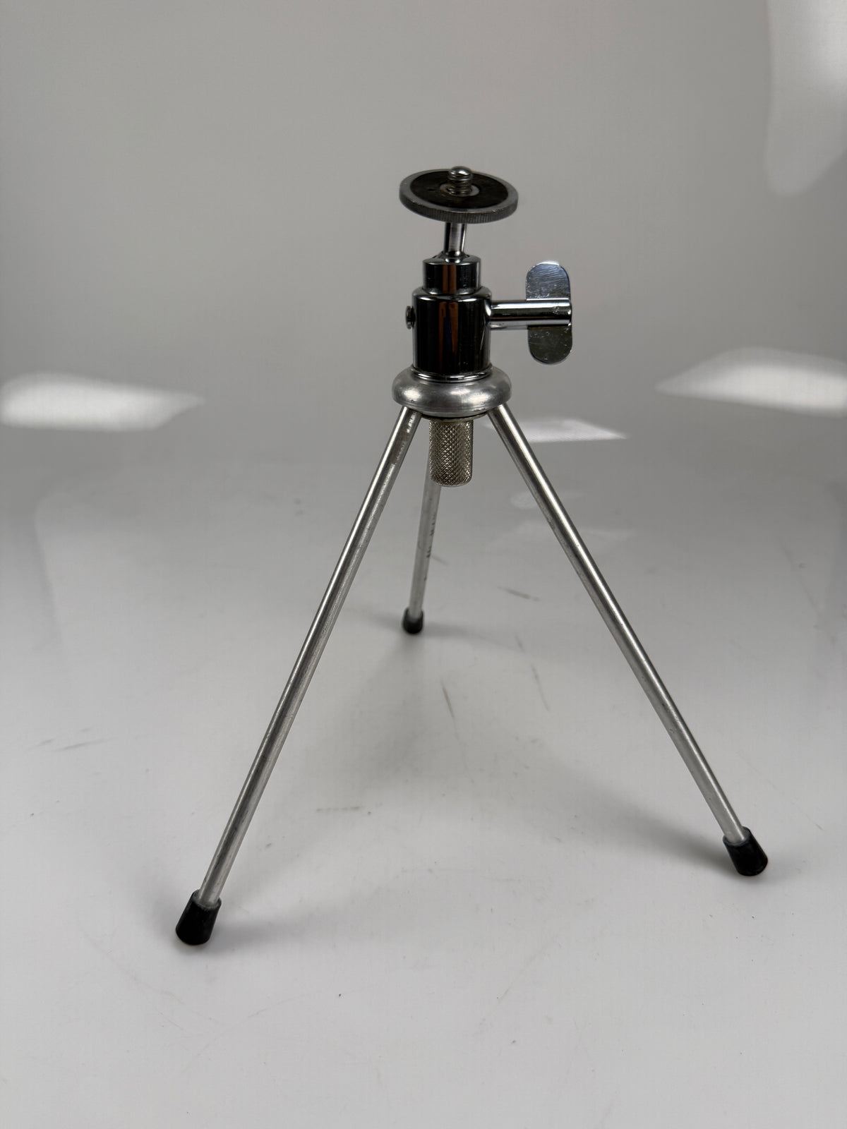 Subminiature camera Chrome Tabletop Pocket Tripod w/ Alpex head