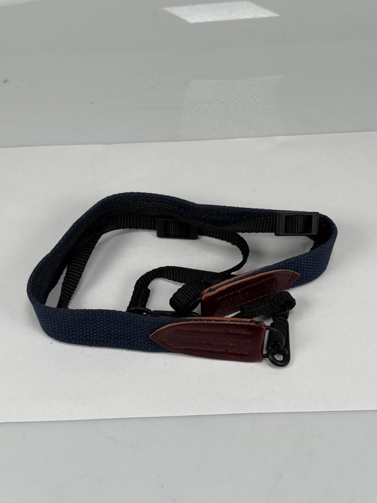 Domke Gripper Camera Strap navy blue RARE tan leather