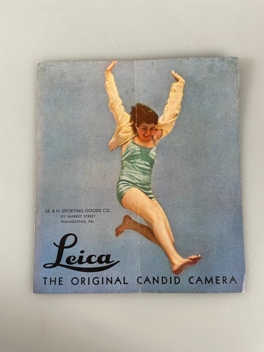 Leica the original candid camera print advertisement Booklet RARE