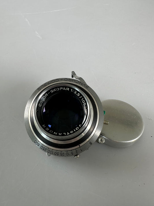 Voigtlander 105mm f3.5 Color-Skopar Compur shutter (for bessa II)