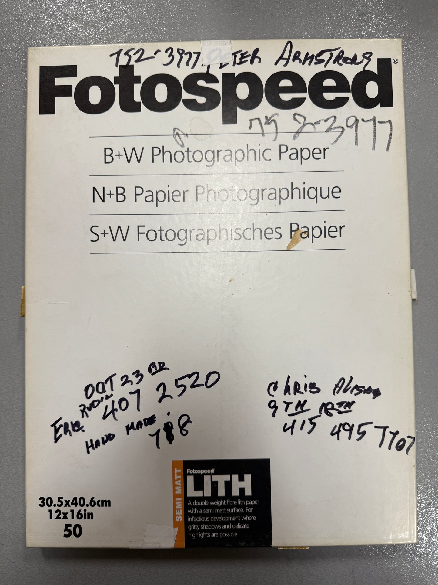 Fotospeed Lith Fibre 12x16" Photo Paper