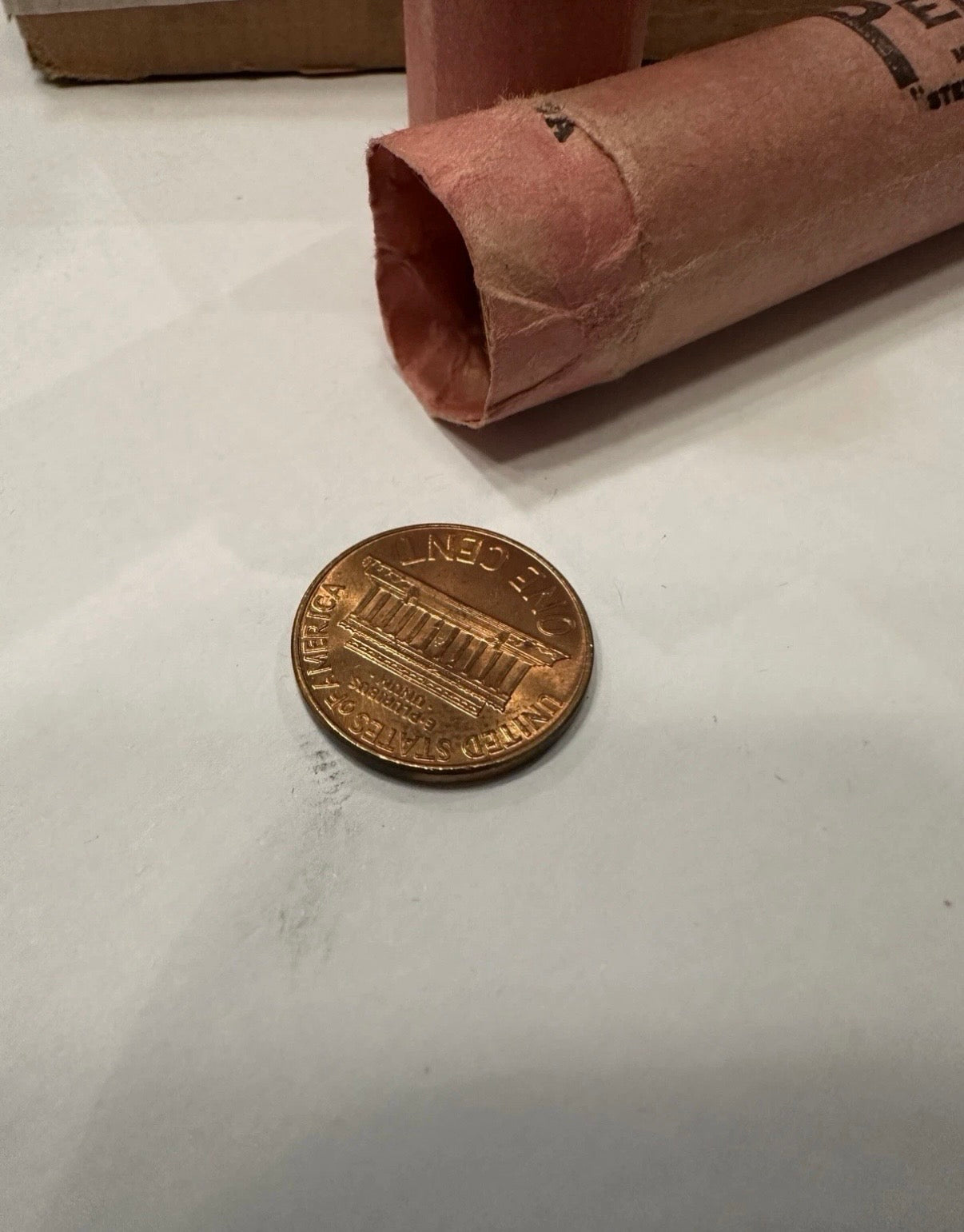 1960 D large date Lincoln Memorial Cent Roll BU  50 cents TONED end Coins