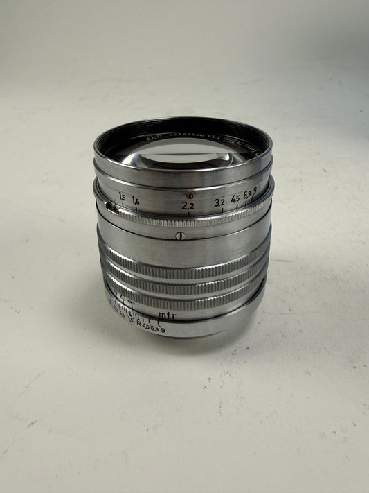 Leica leitz Xenon 5cm 50mm F1.5 1.5 LENS screw ltm m39 3 rings