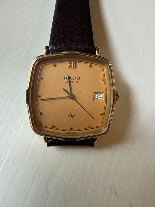 RADO Watch 113.5147.2 Date Quartz Women's Gold Brown Case 29mm x 34mm