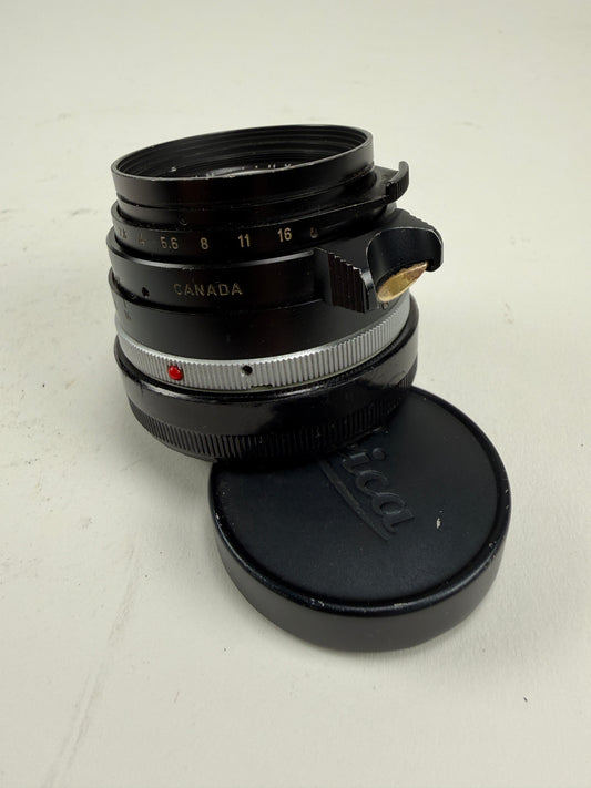 Leica Summilux-M 35mm f1.4 Pre Asph Lens with Black Paint Infinity Lock RARE