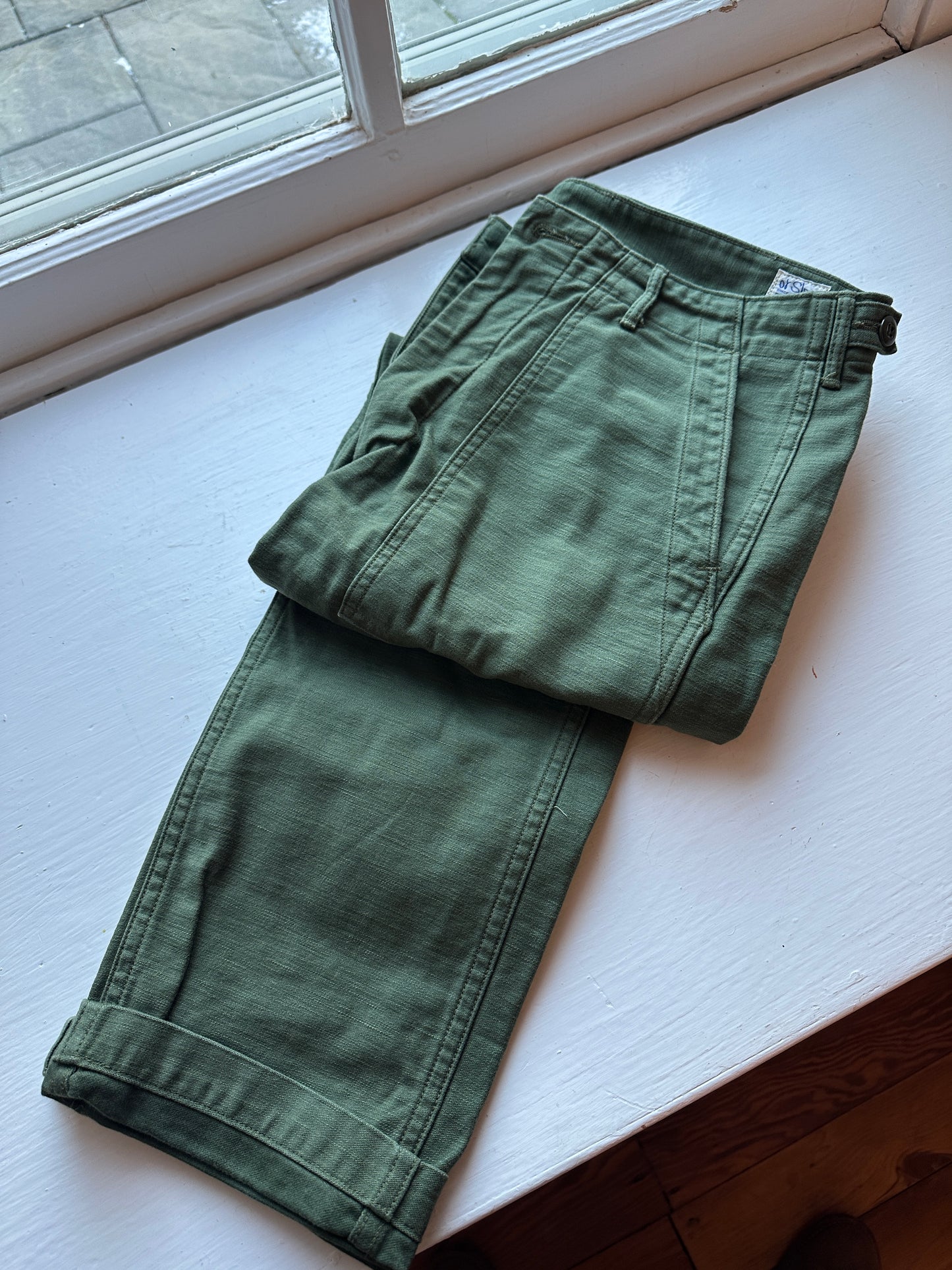 orSlow Fatigue Pants Size 3 / L Olive military