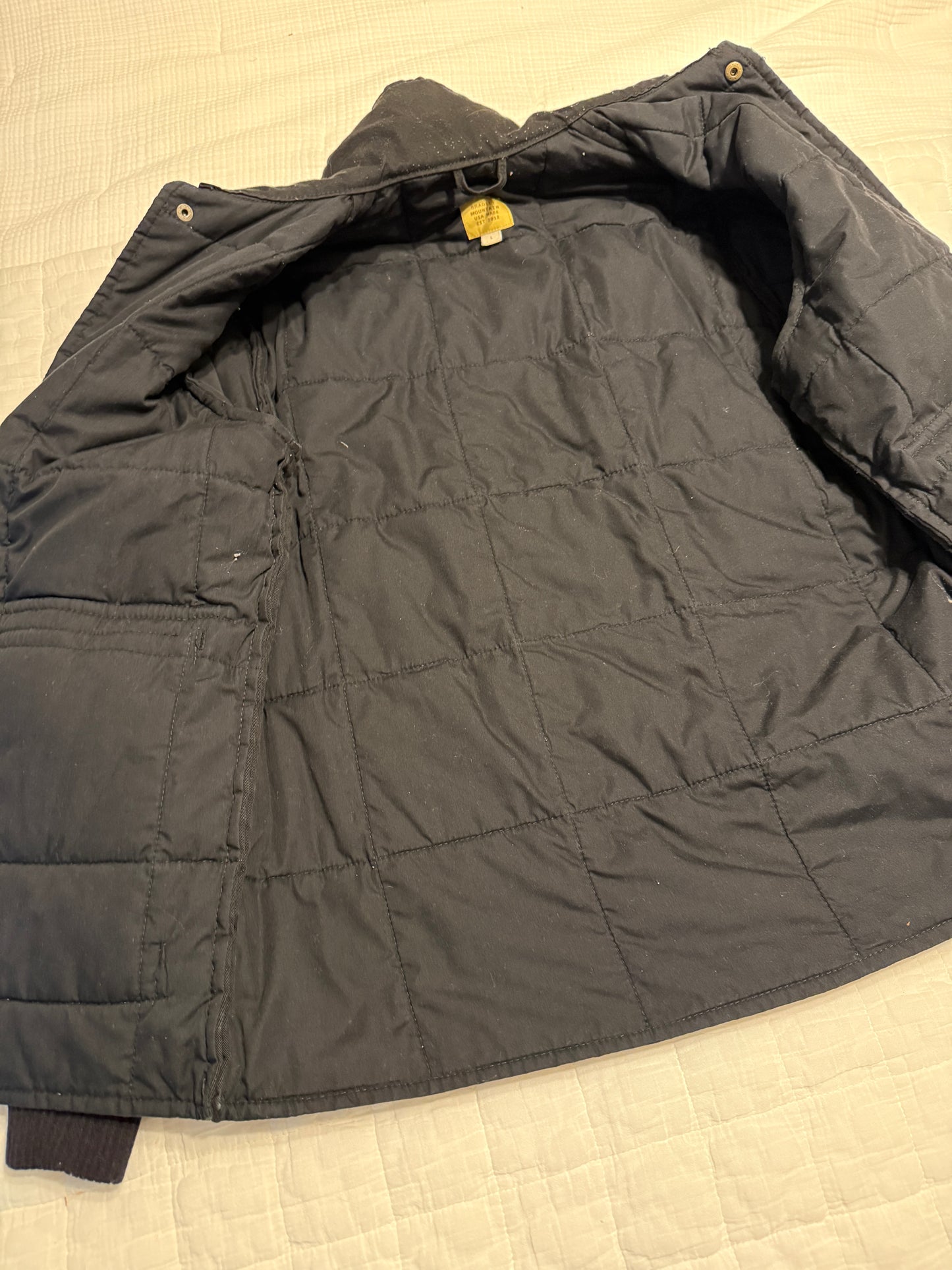 Bradley Mountain Quilted black jacket Men’s L Large