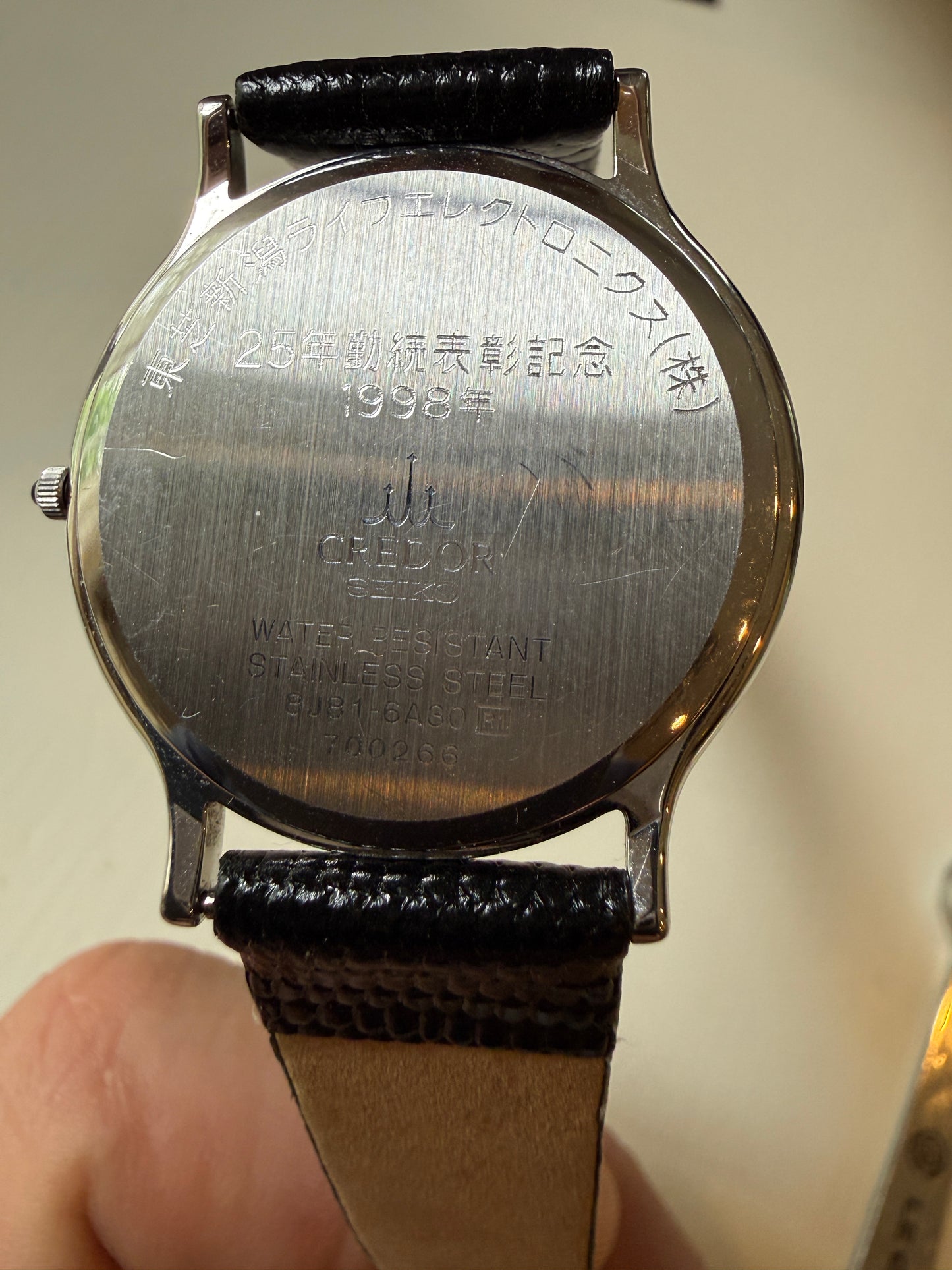SEIKO CREDOR 8J81-6A30 32mm Silver Dial Quartz Men's Watch