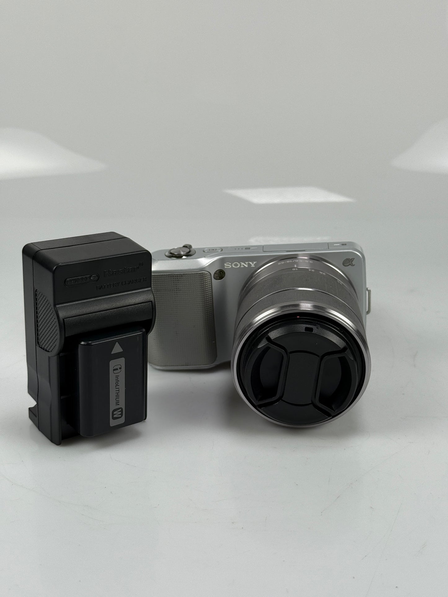 Sony Alpha NEX-3 14.2MP Digital Camera - Silver with 18-55mm OSS lens