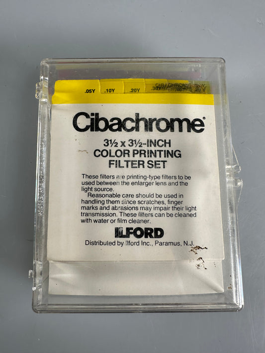 Ilford Set of Cibachrome Contrast Filters 3 1/2 x 3 1/2'' 3.5x3.5 in Box