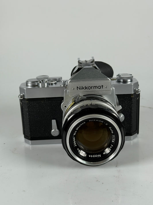 Nikon Nikkormat FT 35mm SLR Film Camera with Nikkor 50 f1.4 Lens kit