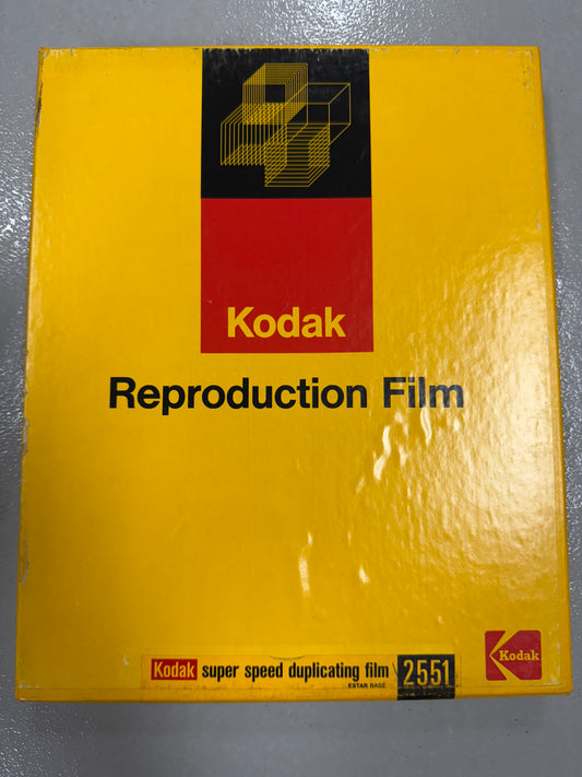 Expired 8x10 KODAK 2551 Super Speed Duplicating Large Format Film 50 Sheets 1976