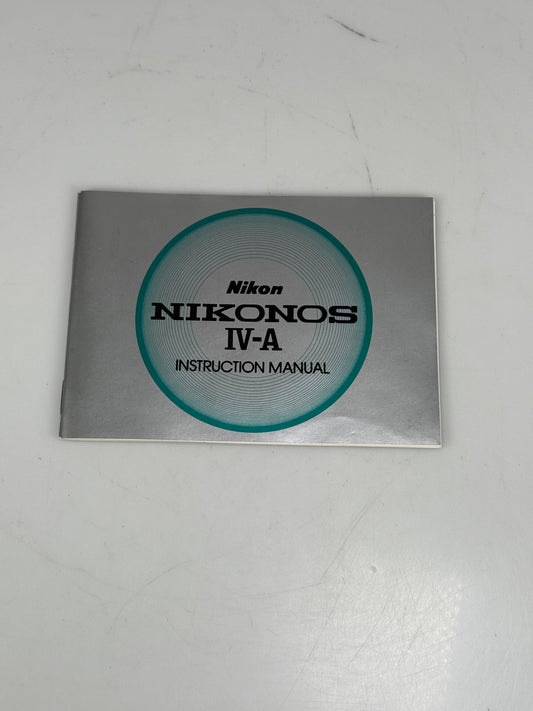 Nikon Nikonos IV-A camera Instructional Booklet