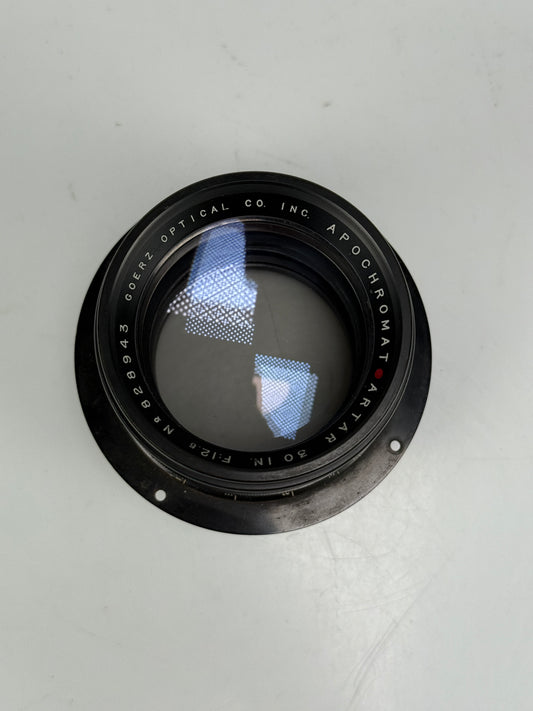 Goerz 30 inch f12.5 Apochromat Artar Barrel Lens red dot