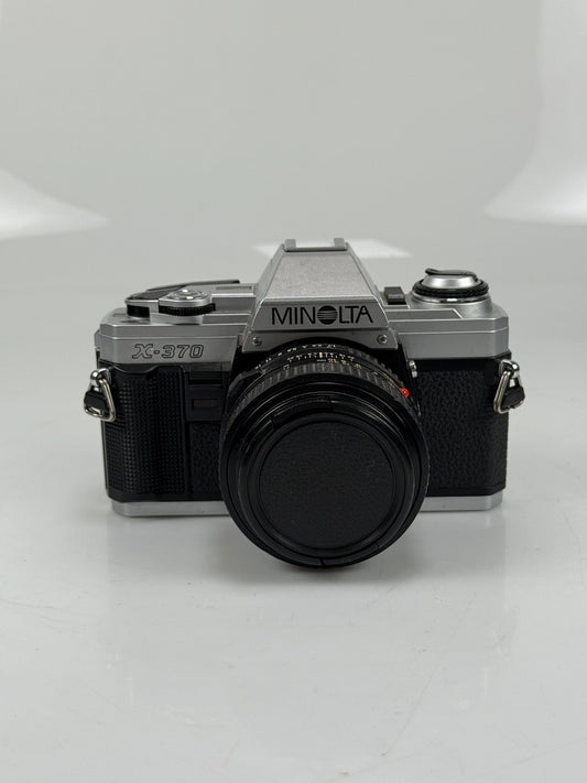 Minolta X-370 35mm SLR Film Camera w/ MD Rokkor-X 50mm f1.7 Lens