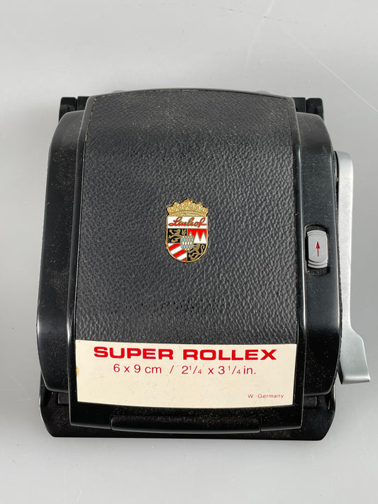 Linhof Super Rollex 6x9 cm 2 1/4 x 3 x 1/4 inch Film Back Black