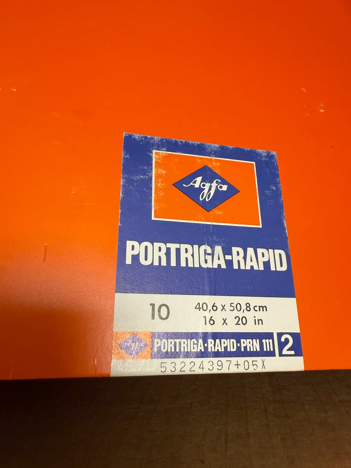 Agfa Portriga Rapid Photo Paper 10 Sheets 16x20 inch PRN 111 2
