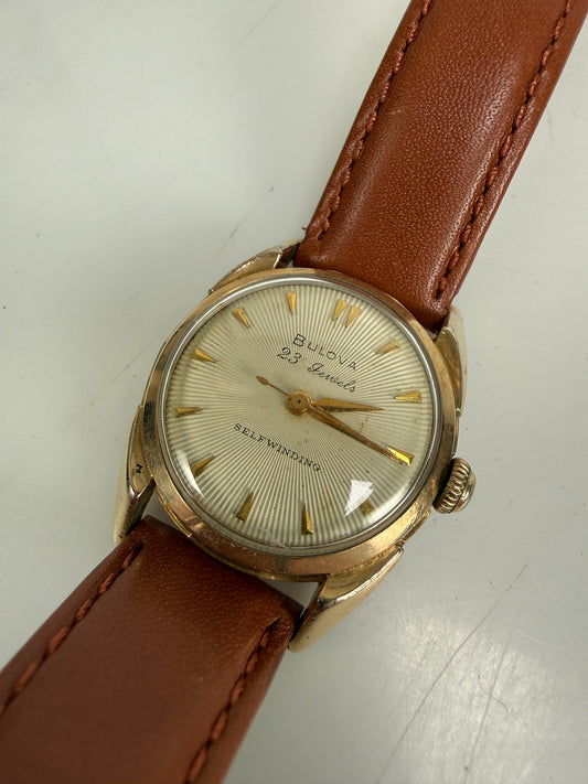 Vintage BULOVA 31mm men's automatic self winding watch 10K RGP Rolled Gold plate