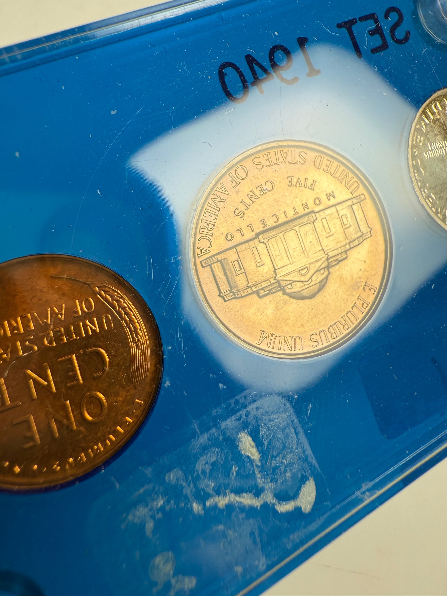 1940 US Mint Silver PROOF Set Gem Coins Blue Capital Holder Display Box