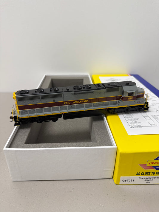 HO ATHEARN GENESIS G67061 SD45-2 ERIE LACKAWANNA Locomotive 3678