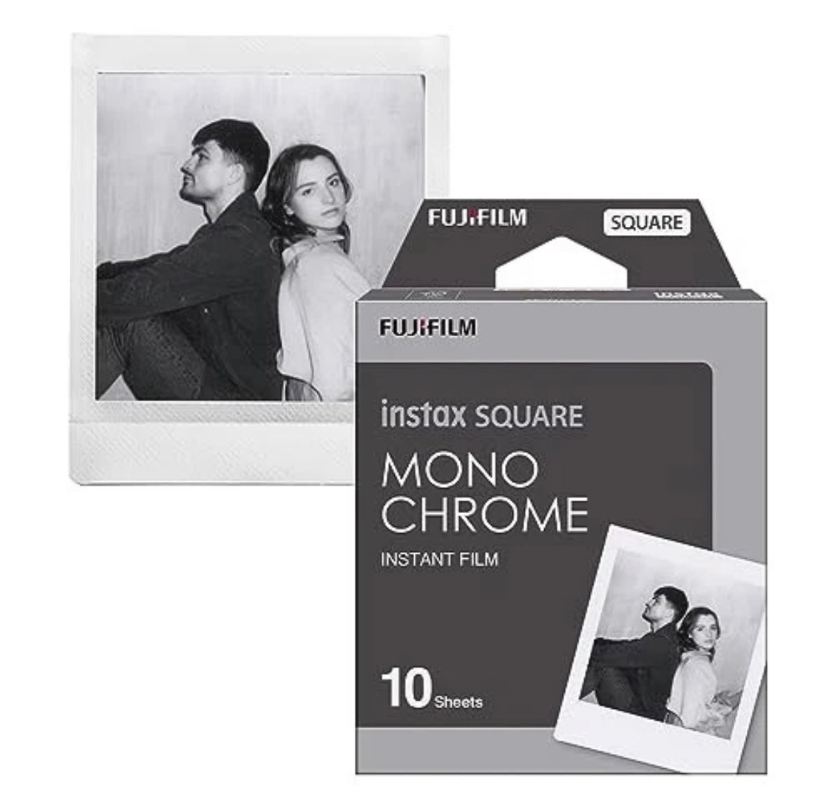 FUJIFILM INSTAX SQUARE Monochrome Instant Film (10 Exposures) 05/2025