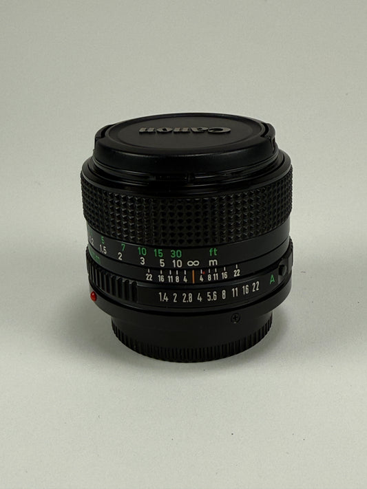 Canon FD New 50mm f1.4 MF prime Lens