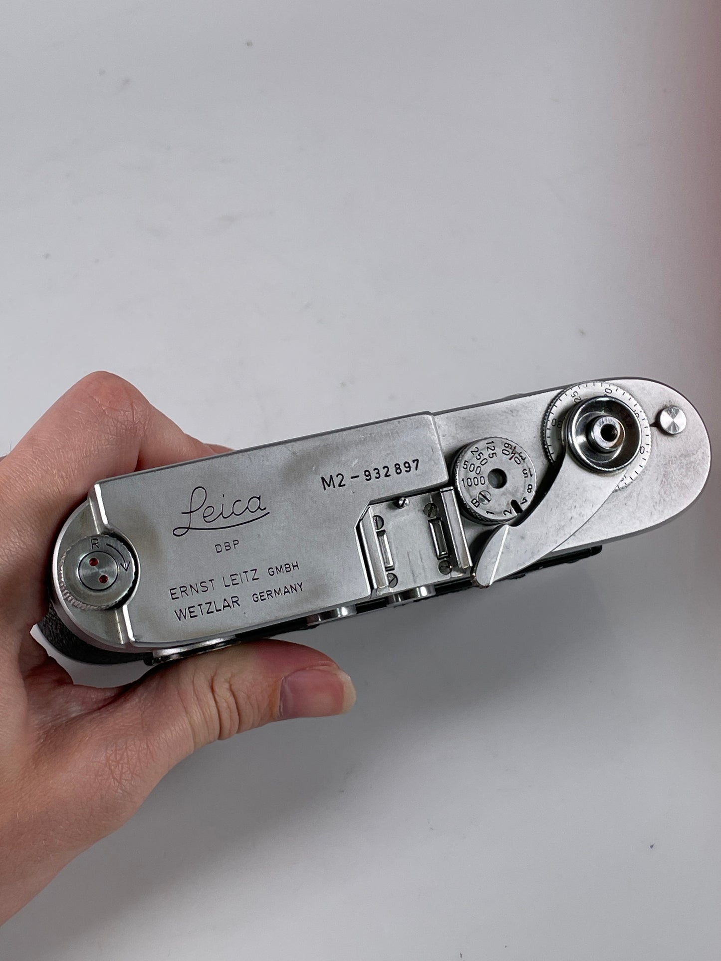 Leica M2 button rewind V2 Chrome 35mm rangefinder film camera body