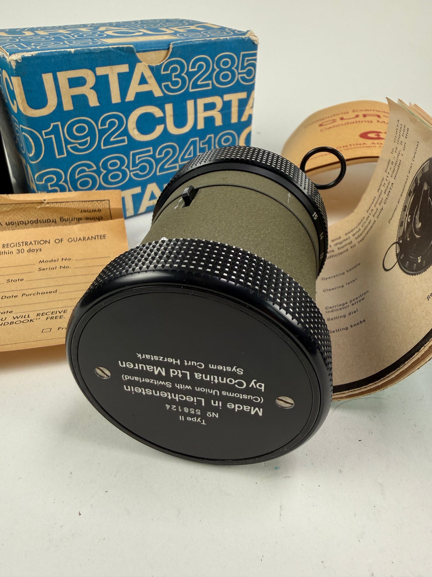 Curta Type II Mechanical Calculator – Excellent Condition w/ Original Box case