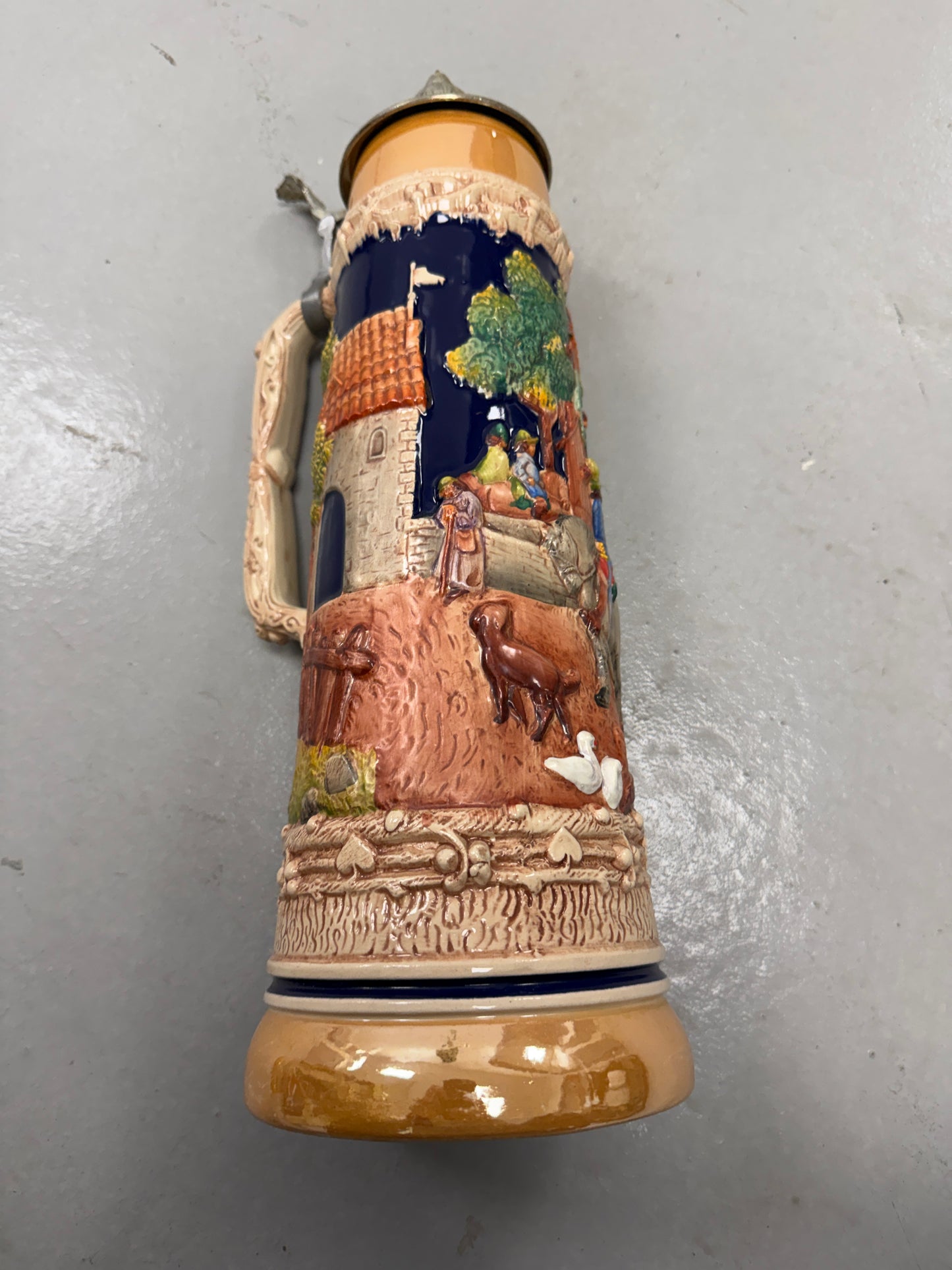German GERZ Lidded Beer Stein  2L