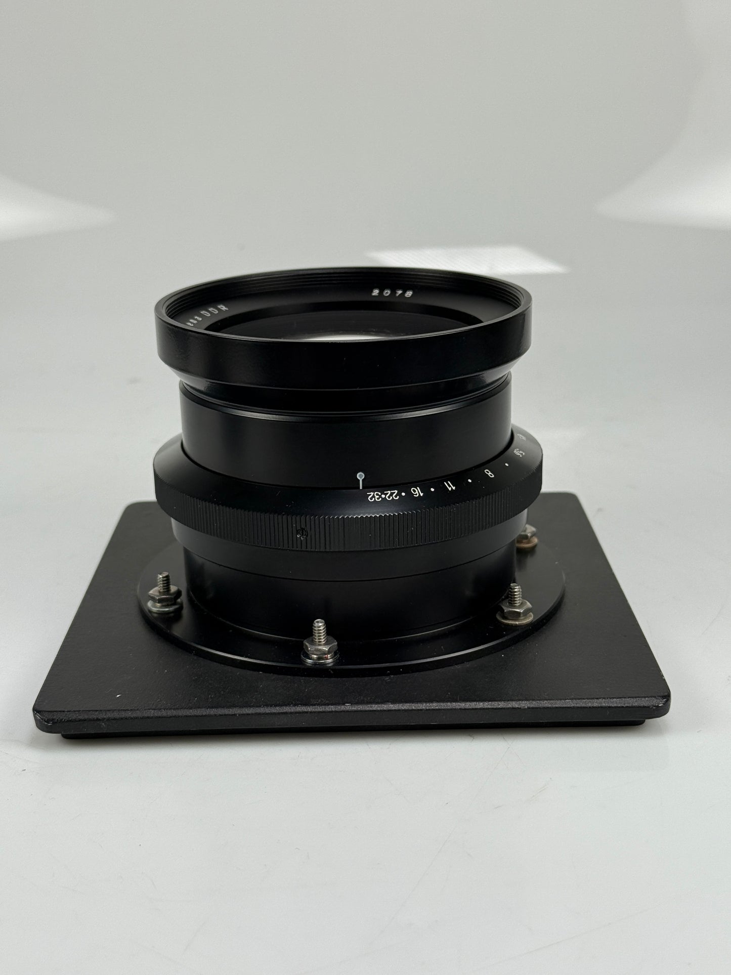 Carl Zeiss Jena DDR 300mm F4.5 Tessar Barrel Lens on calumet board