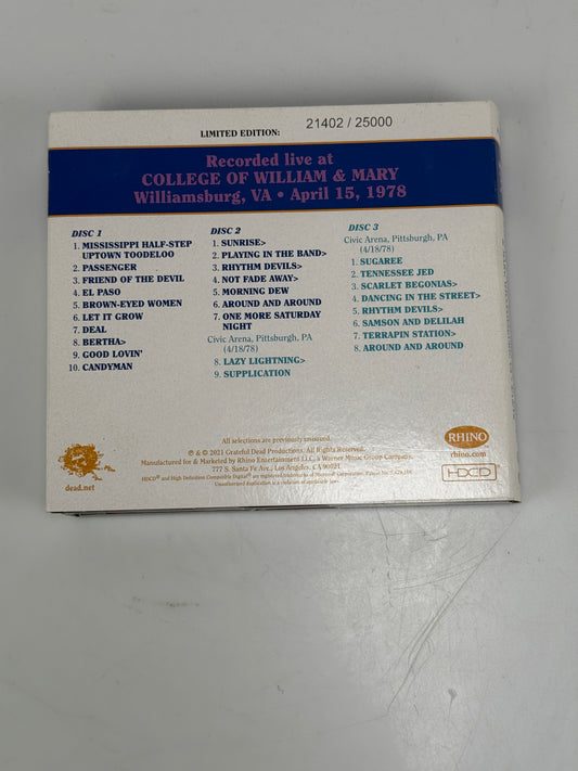 GRATEFUL DEAD Dave's Picks Vol 37 4/15/78 Williamsburg, VA