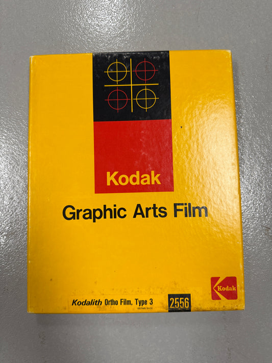 Kodak 8x10 50 sheets Kodalith ortho film 2556, type 3 graphic arts film