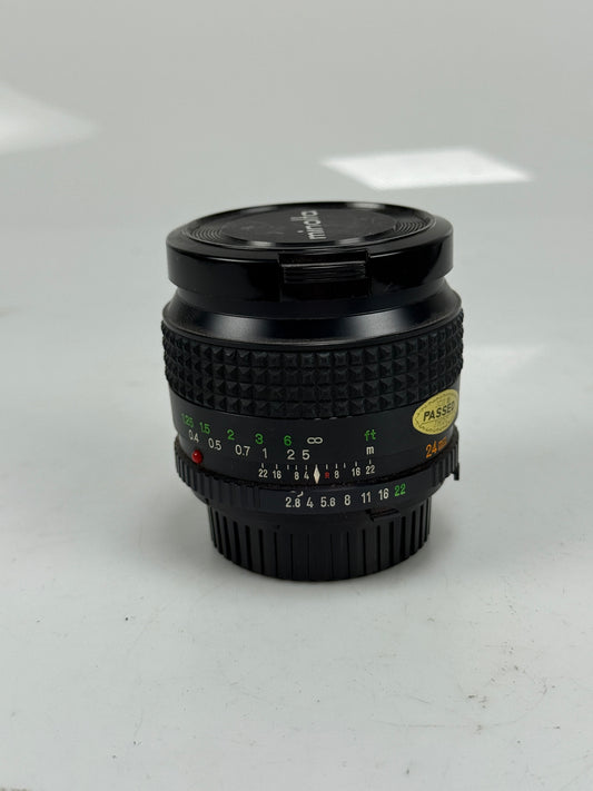 Minolta MD W.ROKKOR-X 24mm f2.8 Lens