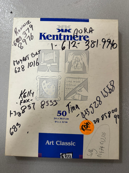 Kentmere art classic 9.5x12 inch Darkroom Paper