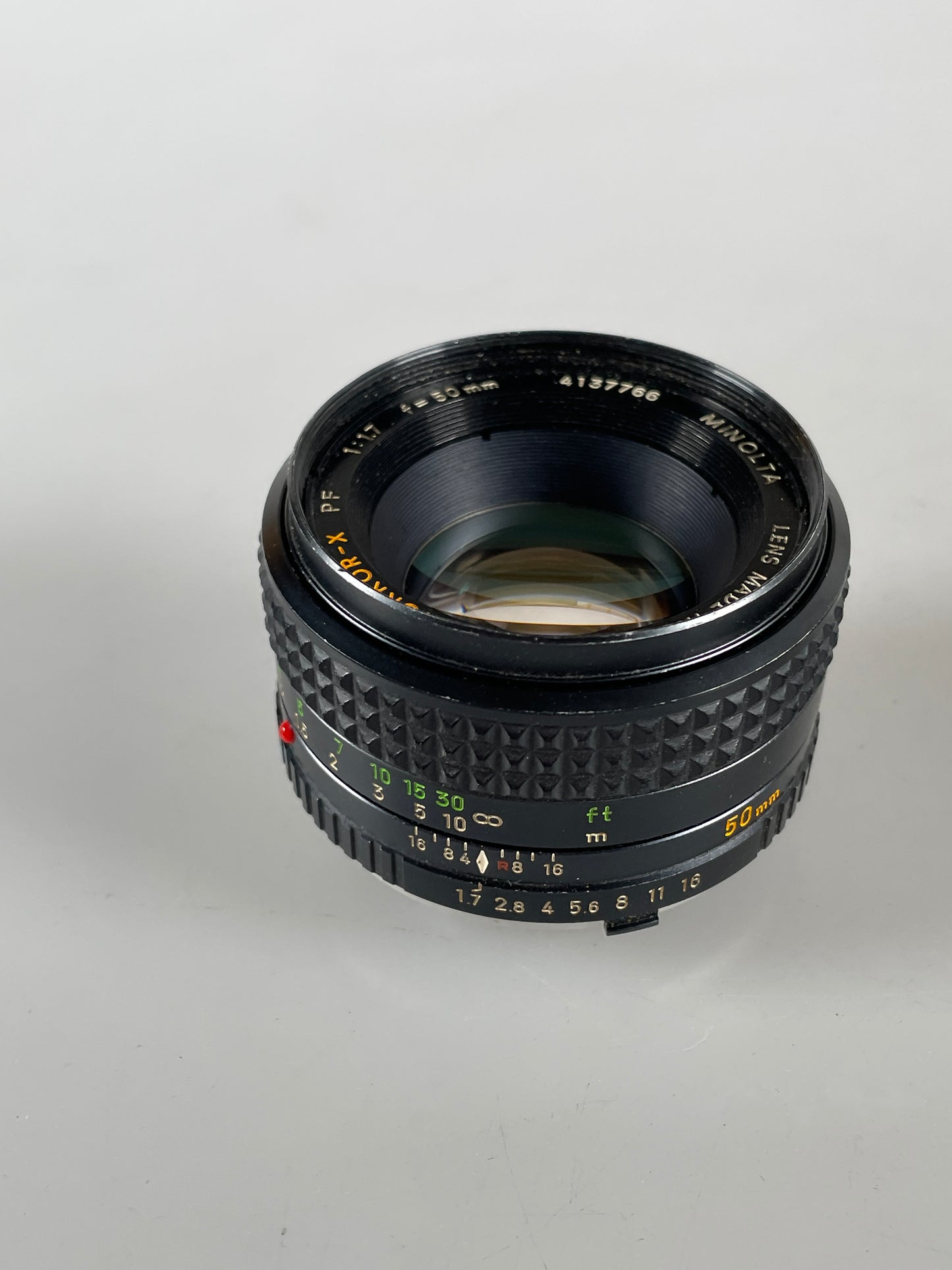MINOLTA MD Rokkor-X 50mm F1.7 Standard MF Prime lens