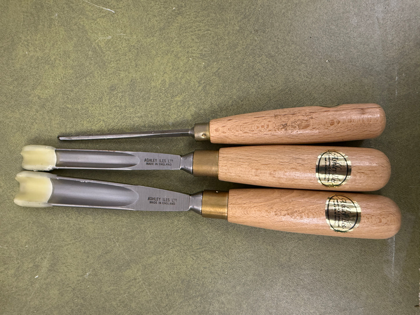 Vintage Ashley Iles Carving Gouge set of 3 No 9 Chisel