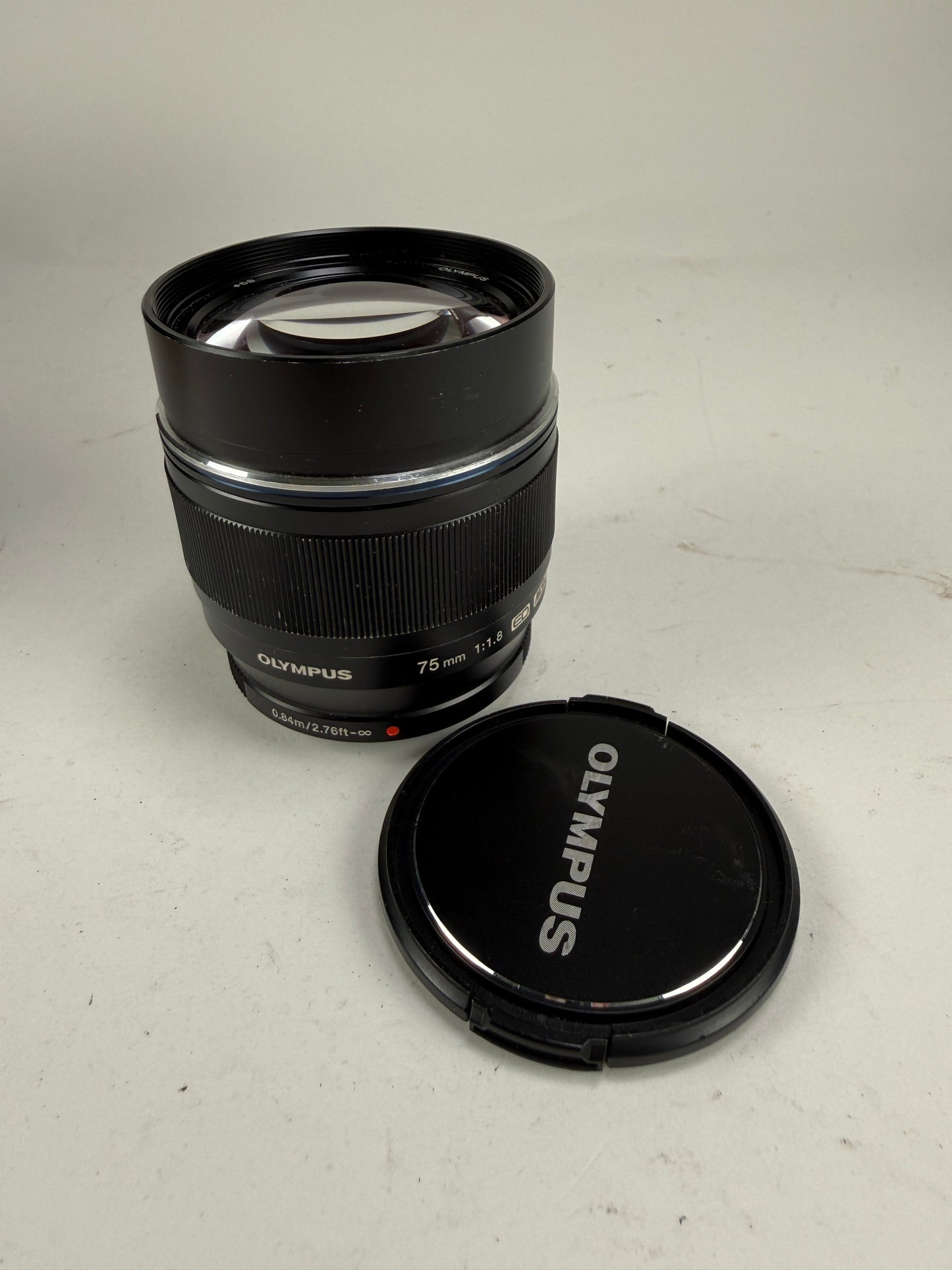 Olympus 75mm F1.8 M.Zuiko ED MSC black Autofocus Lens EP