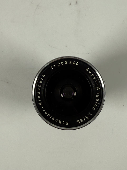 Schneider Super Angulon 65mm F8 lens in Compur #00