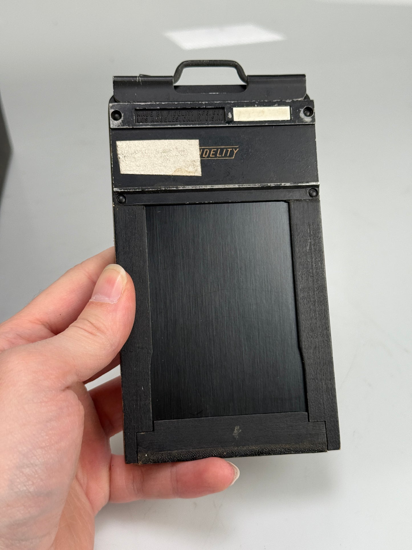 Lot of 9 Fidelity Deluxe 2-1/4 x 3-1/4" (6x9cm) wood Cut Film Holders