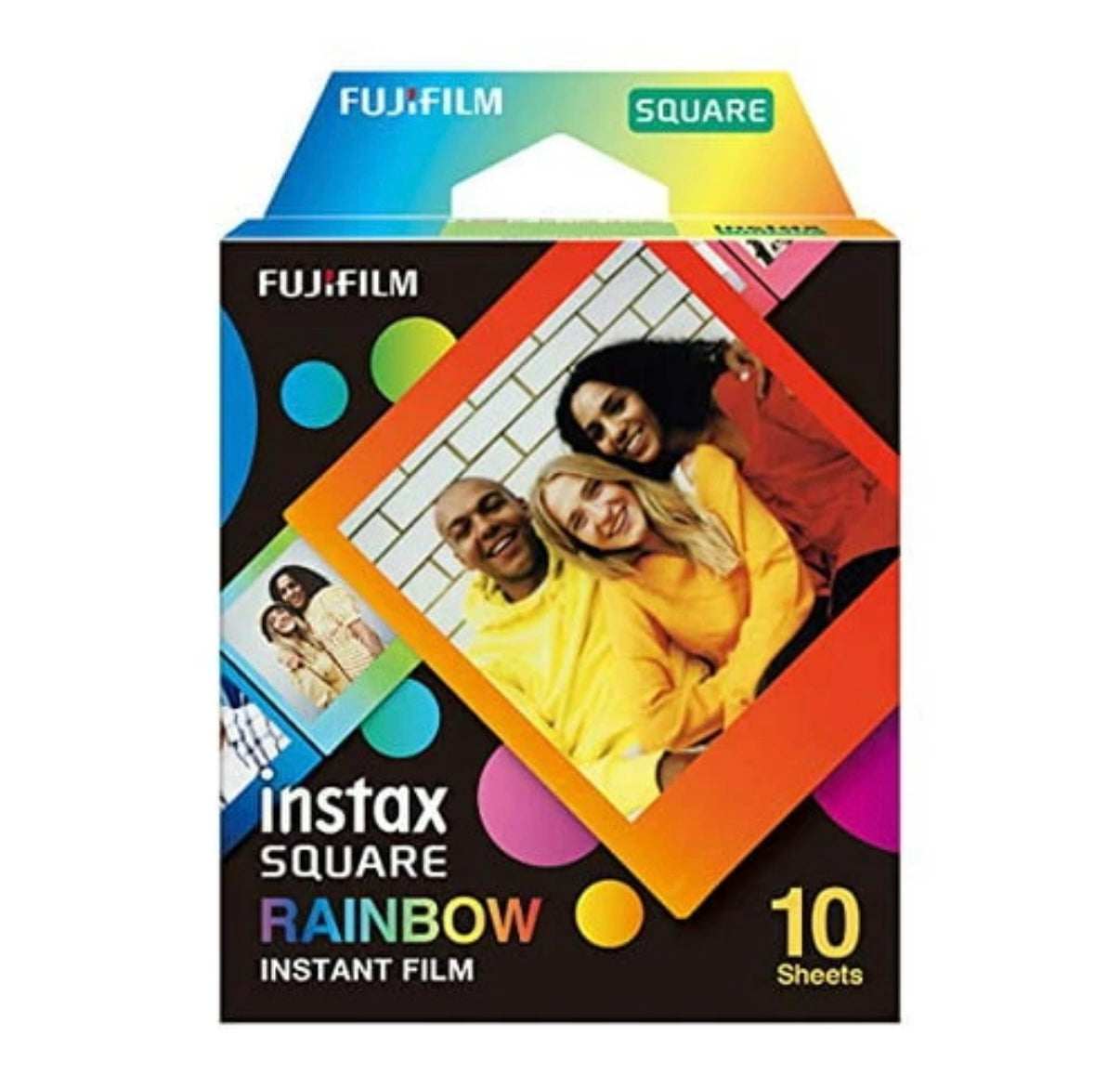 Fujifilm instax Square Instant Film 10 Exposures Rainbow Camera Paper 2025