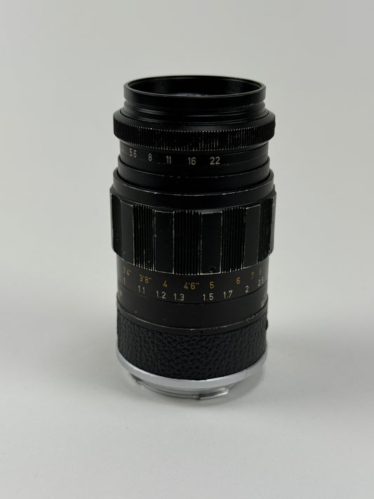 Leica 90mm f2.8 Elmarit Black M mount lens