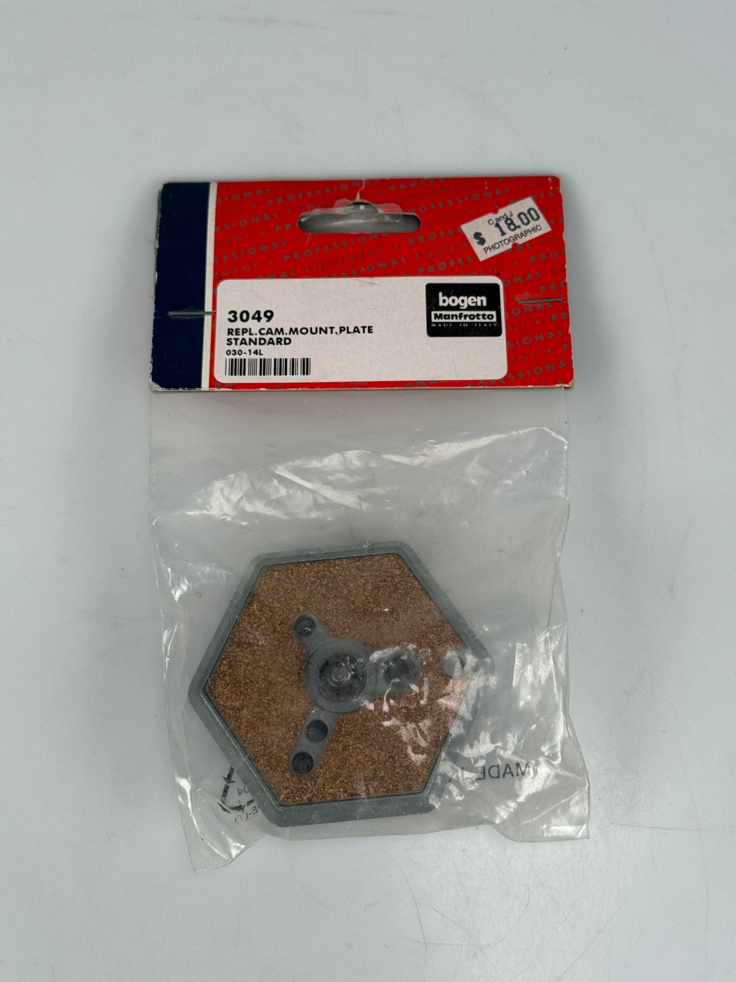 Hexagon Quick Release Plate for Tripod Camera Manfrotto Bogen 3049 1/4"